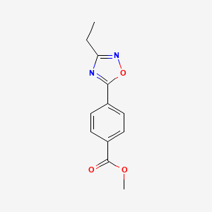 molecular formula C12H12N2O3 B1403746 4-(3-乙基-1,2,4-恶二唑-5-基)苯甲酸甲酯 CAS No. 1421261-37-1