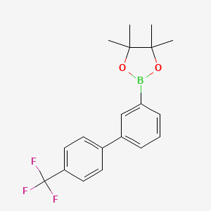 4,4,5,5-Tetramethyl-2-(4'-(trifluoromethyl)-[1,1'-biphenyl]-3-yl)-1,3,2-dioxaborolane