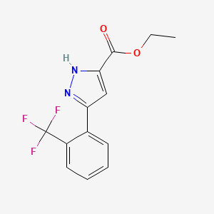 Ethyl 3-(2-(trifluoromethyl)phenyl)-1H-pyrazole-5-carboxylate