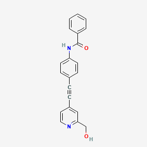 N-(4-((2-(hydroxymethyl)pyridin-4-yl)ethynyl)phenyl)benzamide