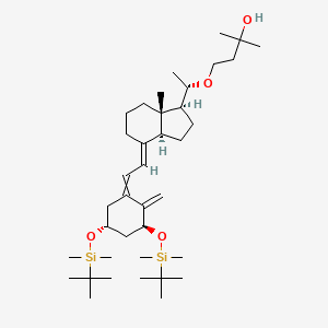 4-[(1S)-1-[(1S,3aS,4E,7aS)-4-[2-[(3S,5R)-3,5-bis[[tert-butyl(dimethyl)silyl]oxy]-2-methylidenecyclohexylidene]ethylidene]-7a-methyl-2,3,3a,5,6,7-hexahydro-1H-inden-1-yl]ethoxy]-2-methylbutan-2-ol