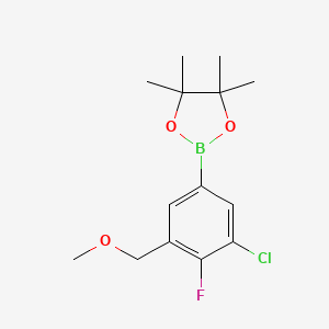 2-(3-Chloro-4-fluoro-5-(methoxymethyl)phenyl)-4,4,5,5-tetramethyl-1,3,2-dioxaborolane