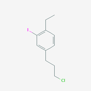 molecular formula C11H14ClI B14037527 1-(3-Chloropropyl)-4-ethyl-3-iodobenzene 