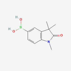 molecular formula C11H14BNO3 B14037532 (1,3,3-Trimethyl-2-oxoindolin-5-YL)boronic acid 