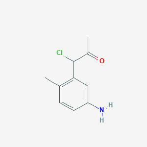 molecular formula C10H12ClNO B14037548 1-(5-Amino-2-methylphenyl)-1-chloropropan-2-one 