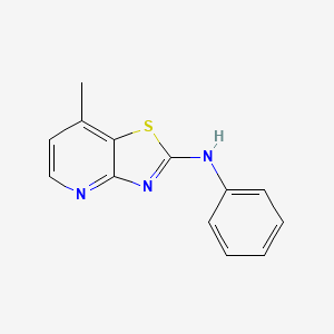 molecular formula C13H11N3S B14037555 Thiazolo[4,5-b]pyridin-2-amine,7-methyl-n-phenyl- 