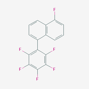 molecular formula C16H6F6 B14037568 1-Fluoro-5-(perfluorophenyl)naphthalene 