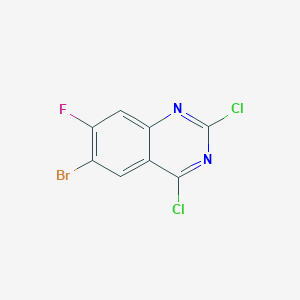 molecular formula C8H2BrCl2FN2 B14037570 6-Bromo-2,4-dichloro-7-fluoroquinazoline 