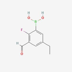 (5-Ethyl-2-fluoro-3-formylphenyl)boronic acid