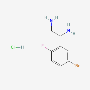 1-(5-Bromo-2-fluorophenyl)ethane-1,2-diamine hydrochloride