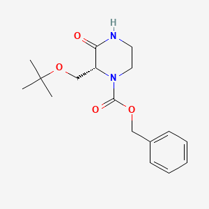 Benzyl (R)-2-(tert-butoxymethyl)-3-oxopiperazine-1-carboxylate