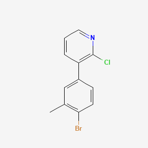 molecular formula C12H9BrClN B14037632 3-(4-Bromo-3-methylphenyl)-2-chloropyridine 