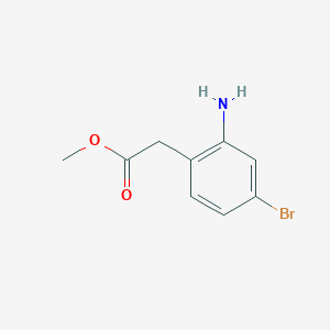 molecular formula C9H10BrNO2 B14037641 Methyl 2-(2-amino-4-bromophenyl)acetate 