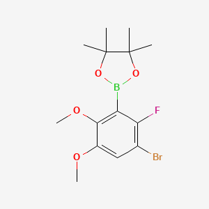 2-(3-Bromo-2-fluoro-5,6-dimethoxyphenyl)-4,4,5,5-tetramethyl-1,3,2-dioxaborolane