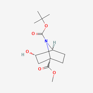 molecular formula C13H21NO5 B14037646 o7-Tert-butylo1-methylexo-3-hydroxy-7-azabicyclo[2.2.1]heptane-1,7-dicarboxylate 