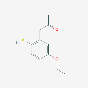 molecular formula C11H14O2S B14037663 1-(5-Ethoxy-2-mercaptophenyl)propan-2-one 