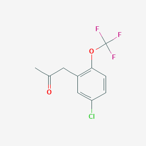 molecular formula C10H8ClF3O2 B14037665 1-(5-Chloro-2-(trifluoromethoxy)phenyl)propan-2-one 