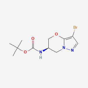 tert-Butyl (R)-(3-bromo-6,7-dihydro-5H-pyrazolo[5,1-b][1,3]oxazin-6-yl)carbamate