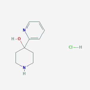 molecular formula C10H15ClN2O B1403767 4-(Pyridin-2-yl)piperidin-4-ol hydrochloride CAS No. 1346014-80-9