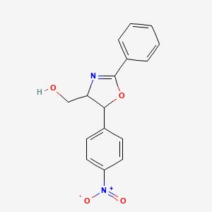 [5-(4-Nitrophenyl)-2-phenyl-4,5-dihydro-1,3-oxazol-4-yl]methanol