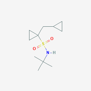 molecular formula C11H21NO2S B1403771 N-(Tert-butyl)-1-(cyclopropylmethyl)cyclopropane-1-sulfonamide CAS No. 1823349-25-2