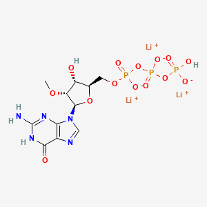 molecular formula C11H15Li3N5O14P3 B14037710 2'-O-Methyl-guanosine-5'-triphosphate, lithium salt 