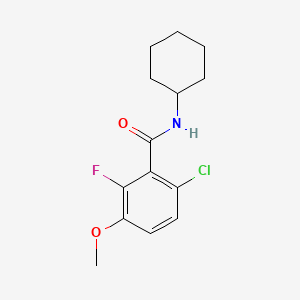 molecular formula C14H17ClFNO2 B14037711 6-Chloro-N-cyclohexyl-2-fluoro-3-methoxybenzamide 