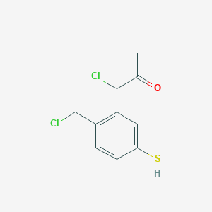 1-Chloro-1-(2-(chloromethyl)-5-mercaptophenyl)propan-2-one