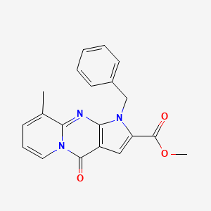 Methyl 1-benzyl-9-methyl-4-oxo-1,4-dihydropyrido[1,2-a]pyrrolo[2,3-d]pyrimidine-2-carboxylate