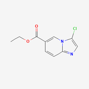 molecular formula C10H9ClN2O2 B1403773 3-氯咪唑并[1,2-a]吡啶-6-甲酸乙酯 CAS No. 1427460-48-7