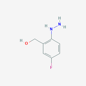 molecular formula C7H9FN2O B14037737 1-(4-Fluoro-2-(hydroxymethyl)phenyl)hydrazine 