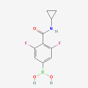 molecular formula C10H10BF2NO3 B14037745 (4-(Cyclopropylcarbamoyl)-3,5-difluorophenyl)boronic acid 