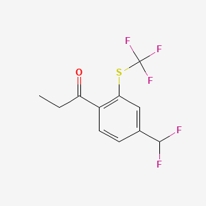 1-(4-(Difluoromethyl)-2-(trifluoromethylthio)phenyl)propan-1-one