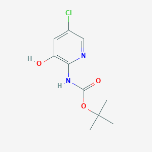 molecular formula C10H13ClN2O3 B1403778 2-(Boc-amino)-5-chloro-3-hydroxypyridine CAS No. 1609402-46-1