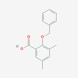 molecular formula C16H16O3 B14037780 2-(Benzyloxy)-3,5-dimethylbenzoic acid 