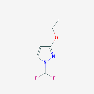 molecular formula C6H8F2N2O B14037790 1-(Difluoromethyl)-3-ethoxy-1H-pyrazole 