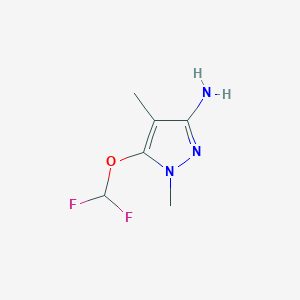 molecular formula C6H9F2N3O B14037808 5-(Difluoromethoxy)-1,4-dimethyl-pyrazol-3-amine 