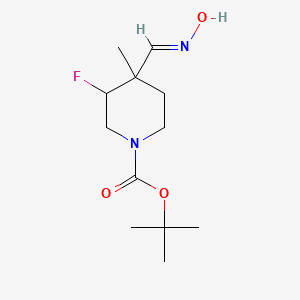 molecular formula C12H21FN2O3 B1403782 叔丁基 3-氟-4-((羟基亚氨基)甲基)-4-甲基哌啶-1-羧酸酯 CAS No. 1400765-53-8