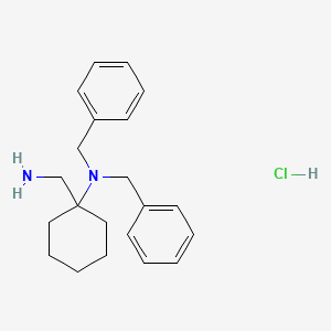 molecular formula C21H29ClN2 B14037820 1-(Aminomethyl)-N,N-dibenzylcyclohexanamine hydrochloride 