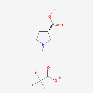 molecular formula C8H12F3NO4 B1403783 (S)-Methyl pyrrolidine-3-carboxylate 2,2,2-trifluoroacetate CAS No. 1523530-27-9