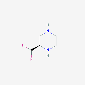 molecular formula C5H10F2N2 B14037835 (R)-2-(Difluoromethyl)piperazine 