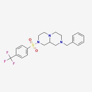 molecular formula C21H24F3N3O2S B14037838 2-Benzyl-8-((4-(trifluoromethyl)phenyl)sulfonyl)octahydro-2H-pyrazino[1,2-A]pyrazine 