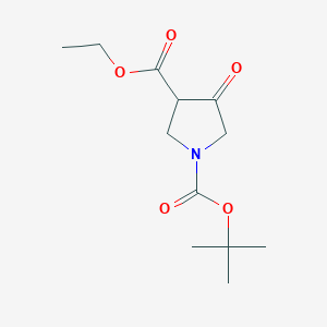 molecular formula C12H19NO5 B140379 1-叔丁基-3-乙基-4-氧代吡咯烷-1,3-二甲酸酯 CAS No. 146256-98-6