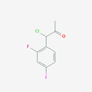 molecular formula C9H7ClFIO B14037904 1-Chloro-1-(2-fluoro-4-iodophenyl)propan-2-one 