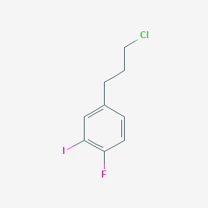 molecular formula C9H9ClFI B14037935 1-(3-Chloropropyl)-4-fluoro-3-iodobenzene 