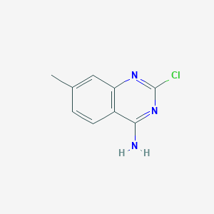 molecular formula C9H8ClN3 B14037946 2-Chloro-7-methylquinazolin-4-amine 