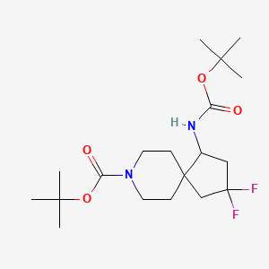 tert-Butyl 1-((tert-butoxycarbonyl)amino)-3,3-difluoro-8-azaspiro[4.5]decane-8-carboxylate