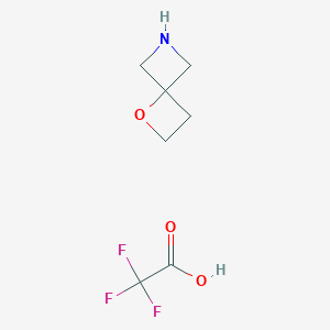 molecular formula C7H10F3NO3 B1403798 1-氧杂-6-氮杂螺[3.3]庚烷三氟乙酸酯 CAS No. 1303587-87-2