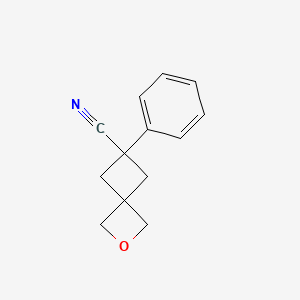molecular formula C13H13NO B1403799 6-苯基-2-氧杂-螺[3.3]庚烷-6-腈 CAS No. 1414513-75-9