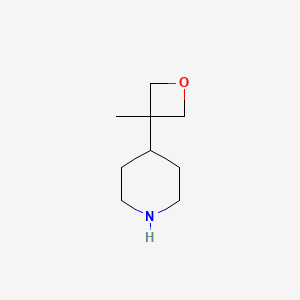 molecular formula C9H17NO B1403802 4-(3-甲基氧杂环丁烷-3-基)哌啶 CAS No. 873405-18-6